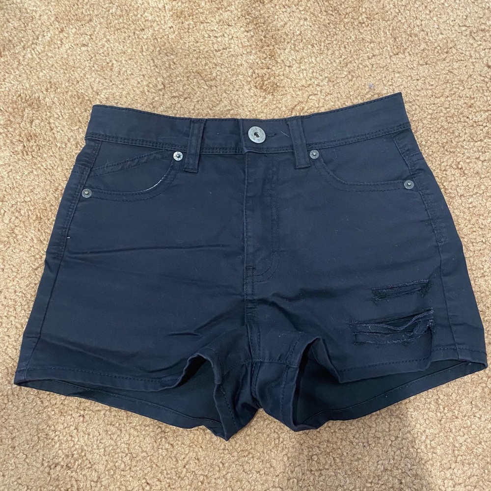 Black booty shorts